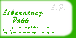 liberatusz papp business card